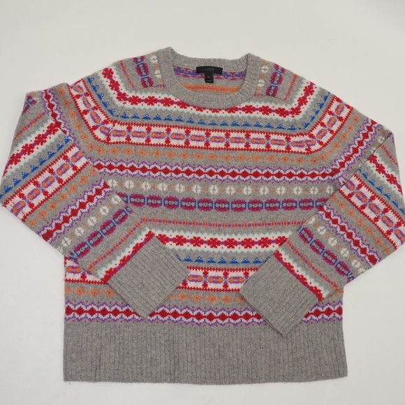 J. Crew Sweaters - J. Crew Grey Fair Isle Sweater